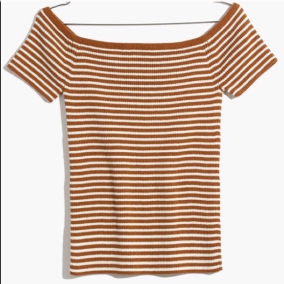 Madewell Ribbed Off Shoulder Top - Picture 3 of 3